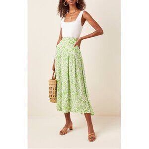 Faithfull The Brand Cuesta Floral-Print Crepe Midi Skirt